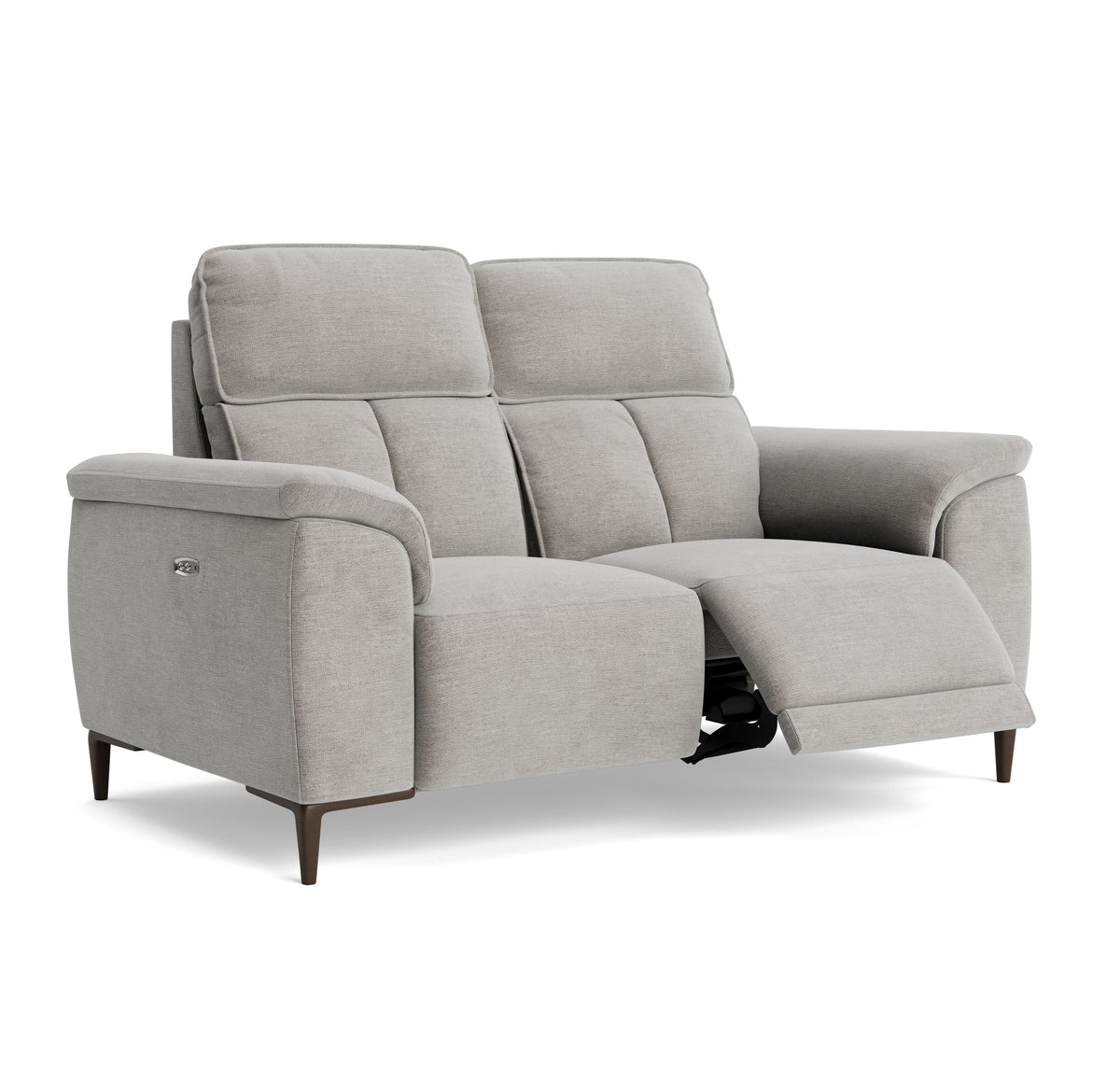 Loma 2 Seater Recliner Sofa - 2 Seater Sofa with 2 Power Recliners USB Fabric - Power Recliner with USB — FAB-NTS - 11 DOVE, gallery image 1