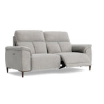 Loma 3 Seater Recliner Sofa - 2.5 Seater Sofa with 2 Power Recliners USB Fabric - Power Recliner with USB — FAB-NTS - 11 DOVE, gallery image 1