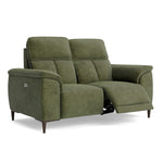 Loma 2 Seater Recliner Sofa - 2 Seater Sofa with 2 Power Recliners USB Fabric - Power Recliner with USB — FAB-NTS - 16 OLIVE GREEN, gallery image 1