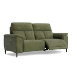 Loma 3 Seater Recliner Sofa - 2.5 Seater Sofa with 2 Power Recliners USB Fabric - Power Recliner with USB — FAB-NTS - 16 OLIVE GREEN, gallery image 1