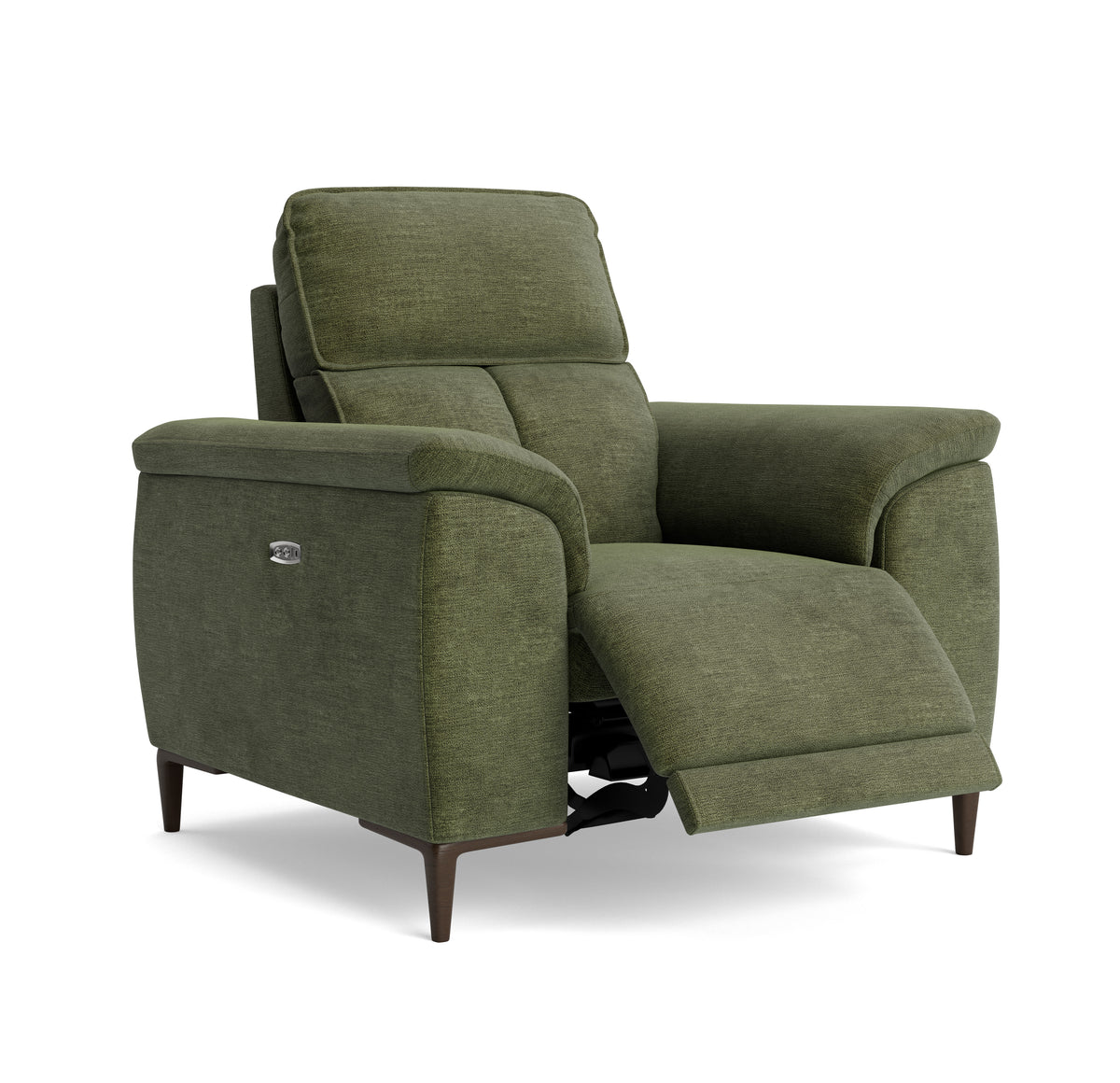 Loma Recliner Armchair - Power Recliner Chair USB Fabric - Power Recliner with USB — FAB-NTS - 16 OLIVE GREEN, gallery image 1