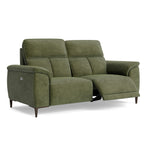 Loma Small 3 Seater Recliner Sofa - 2.5 Seater Sofa with 2 Power Recliners (Compact) USB Fabric - Power Recliner with USB — FAB-NTS - 16 OLIVE GREEN, gallery image 1