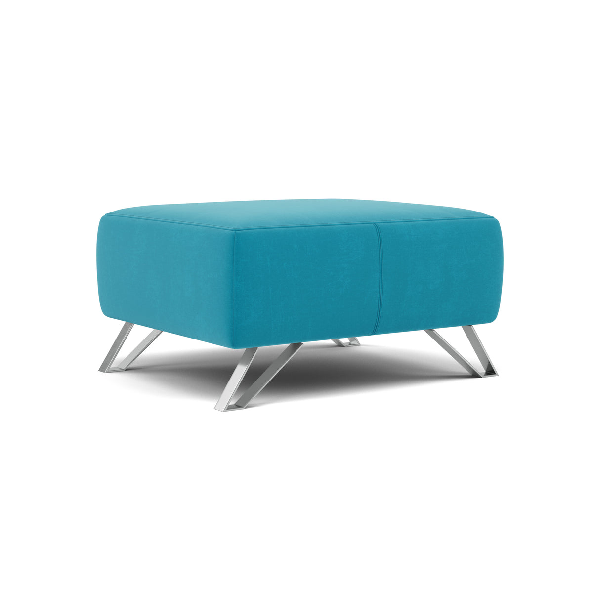 Nicoletti Puccini Footstool - Rectangular Stool ND — Flambe 4310-50 Turchese, gallery image 1