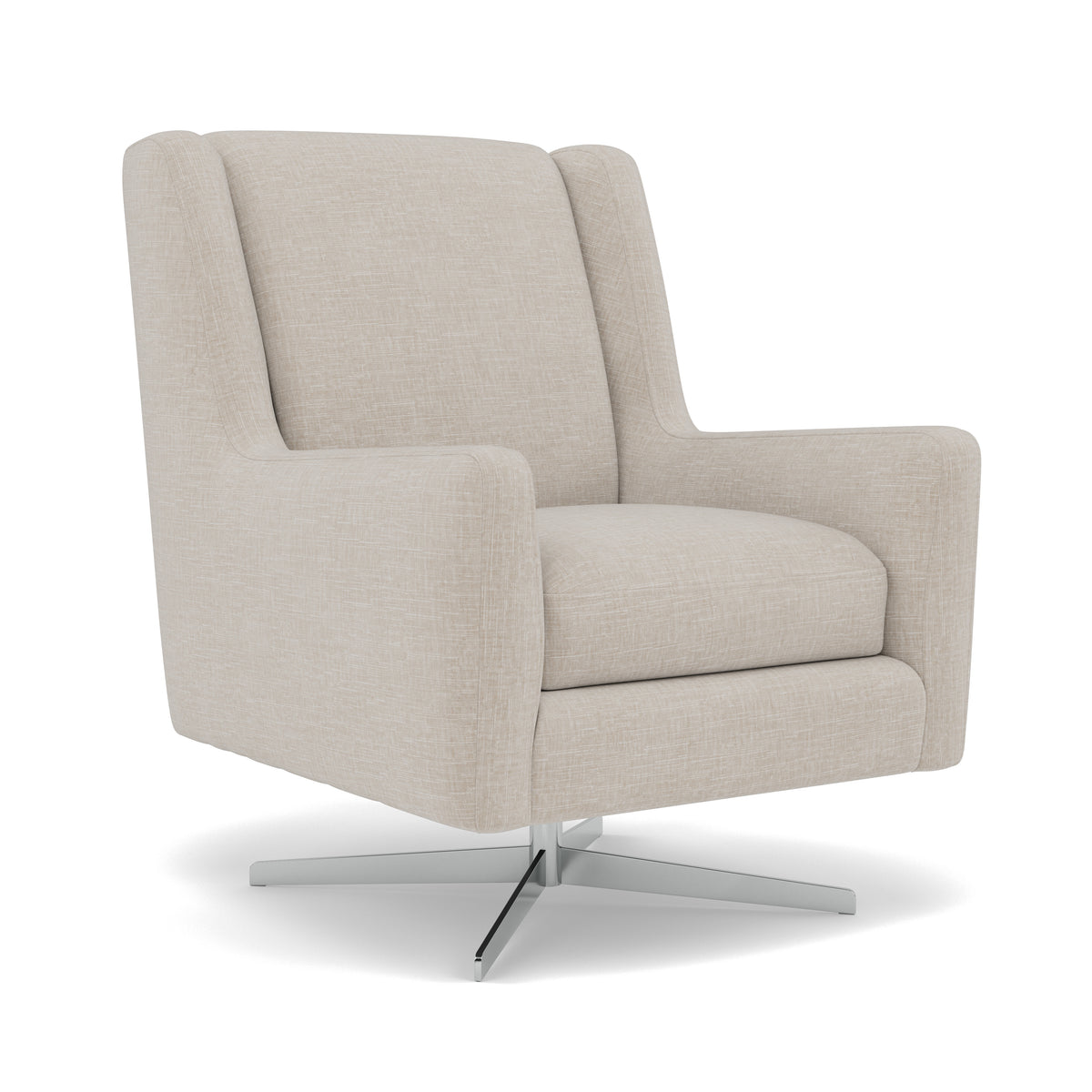Chilton Swivel Armchair - Swivel Chair Fabric — Kobe Smoke, gallery image 2