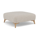 Chilton Footstool - Designer Stool Fabric — Light Feet / Kobe Smoke, gallery image 1