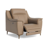 Nicoletti Carmen Recliner Armchair - Power Recliner Chair CB - Power Recliner with USB — Feet: Graubraun / Torello PS 312 Taupe, gallery image 1