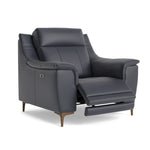 Nicoletti Carmen Recliner Armchair - Power Recliner Chair CB - Power Recliner with USB — Feet: Graubraun / Torello PS Blu -S 81, gallery image 1