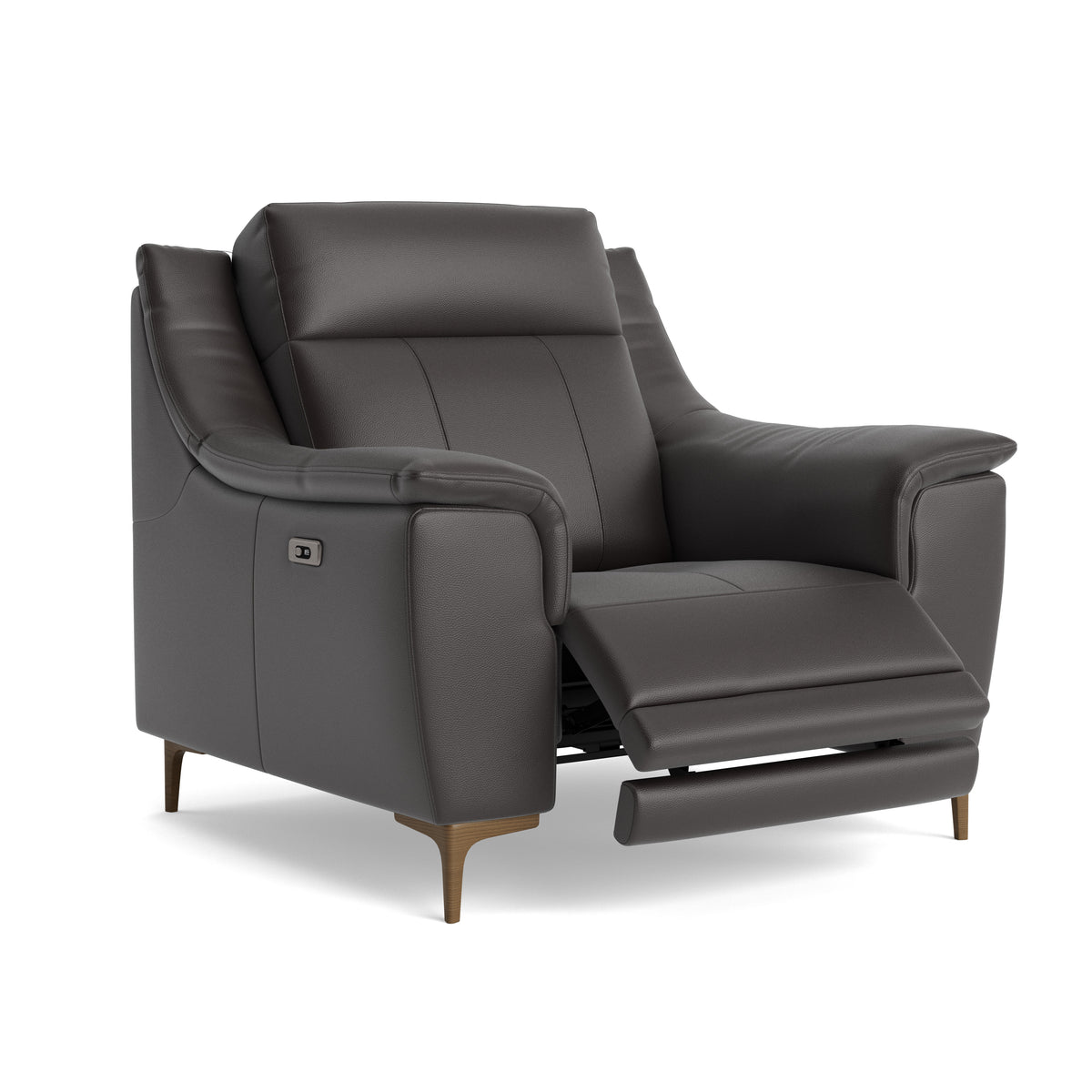 Nicoletti Carmen Recliner Armchair - Power Recliner Chair CB - Power Recliner with USB — Feet: Graubraun / Torello PS Chocol -S 91, gallery image 1