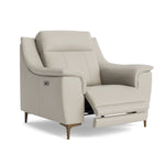Nicoletti Carmen Recliner Armchair - Power Recliner Chair CB - Power Recliner with USB — Feet: Graubraun / Torello PS Tortora 328, gallery image 1