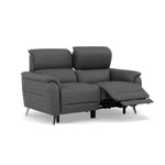 Sol 2 Seater Recliner Sofa - 2 Seater Power Recliner Sofa with Head Tilt F8 — Hopsack Charcoal 70006, gallery image 1