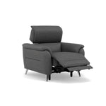 Sol Recliner Armchair - Power Recliner Armchair with Head Tilt F8 — Hopsack Charcoal 70006, gallery image 1