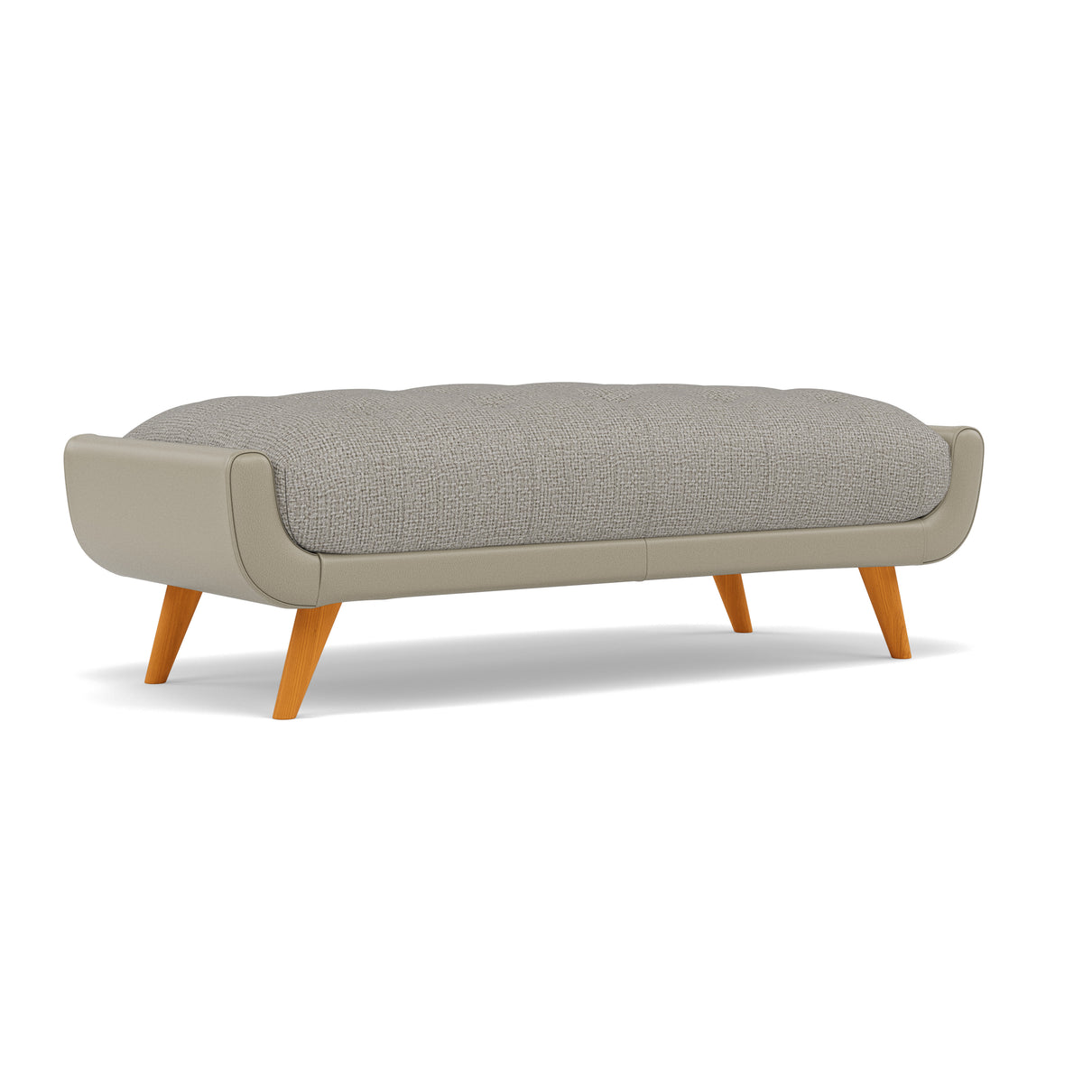 Siena Footstool - Large Footstool F8 + Cat 60 — Hopsack Dove 70001+Cat 60/23, gallery image 1