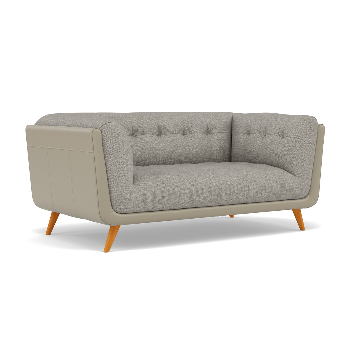 Siena 2 Seater Sofa - 2 Seater Sofa F8 + Cat 60 — Hopsack Dove 70001+Cat 60/23, gallery image 1