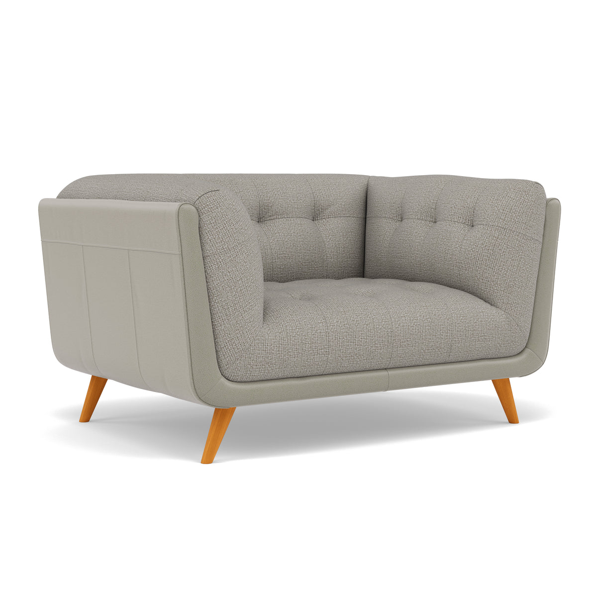 Siena Loveseat - 1.5 Seater Sofa F8 + Cat 60 — Hopsack Dove 70001+Cat 60/28, gallery image 1
