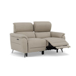 Sol 2 Seater Recliner Sofa - 2 Seater Power Recliner Sofa with Head Tilt F8 — Hopsack Linen 70004, gallery image 1