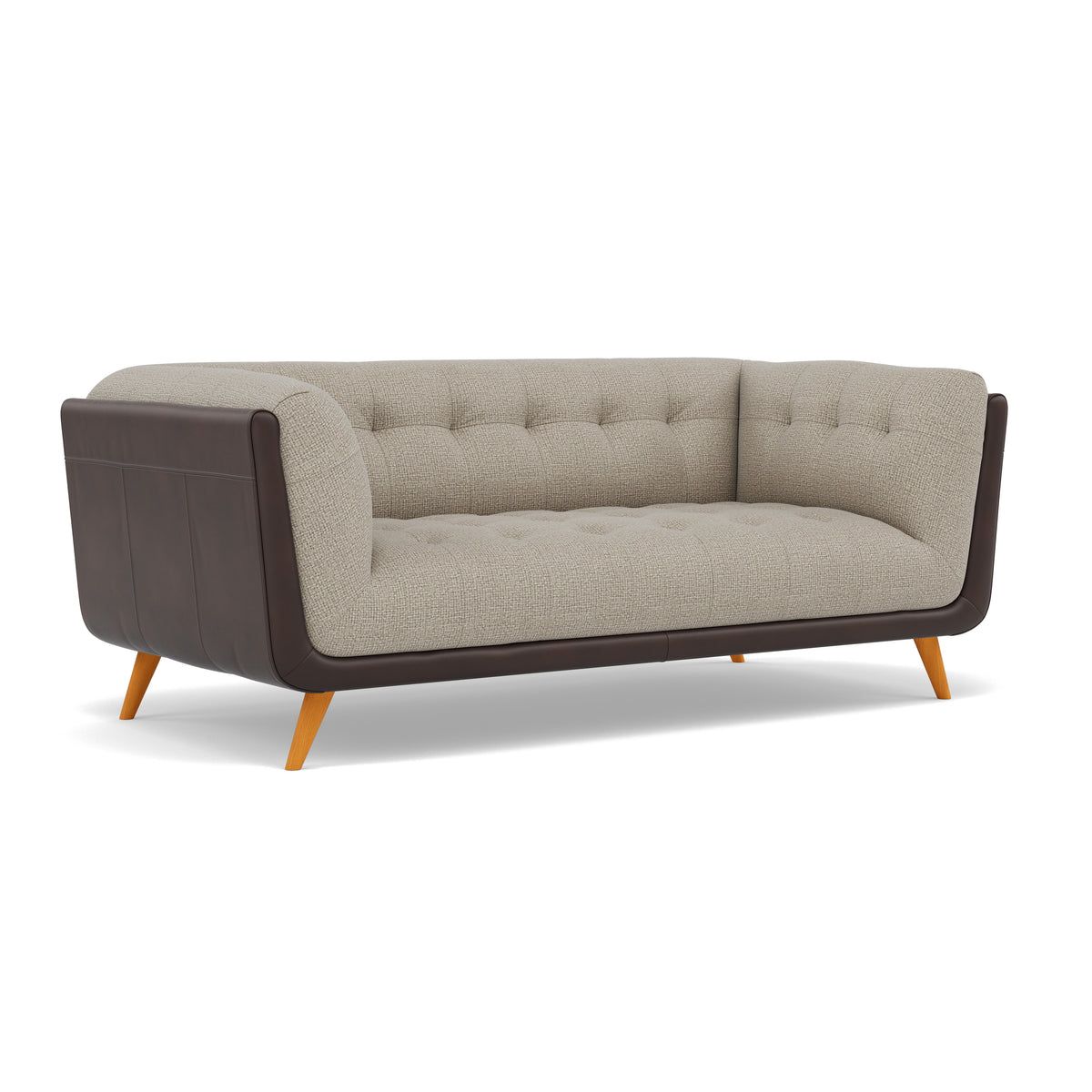 Siena Large 2 Seater Sofa - 2.2 Seater Sofa F8 + Cat 60 — Hopsack Linen 70004+Cat 60/08, gallery image 1