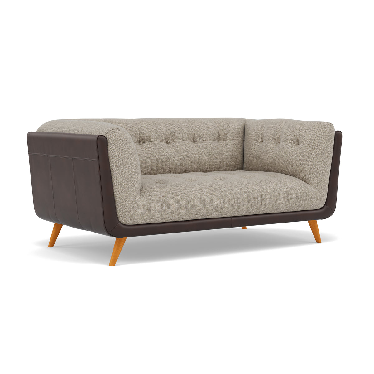 Siena 2 Seater Sofa - 2 Seater Sofa F8 + Cat 60 — Hopsack Linen 70004+Cat 60/08, gallery image 1
