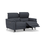 Sol 2 Seater Recliner Sofa - 2 Seater Power Recliner Sofa with Head Tilt F8 — Hopsack Midnight 70005, gallery image 1