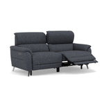 Sol 3 Seater Recliner Sofa - 3 Seater Power Recliner Sofa with Head Tilt F8 — Hopsack Midnight 70005, gallery image 1
