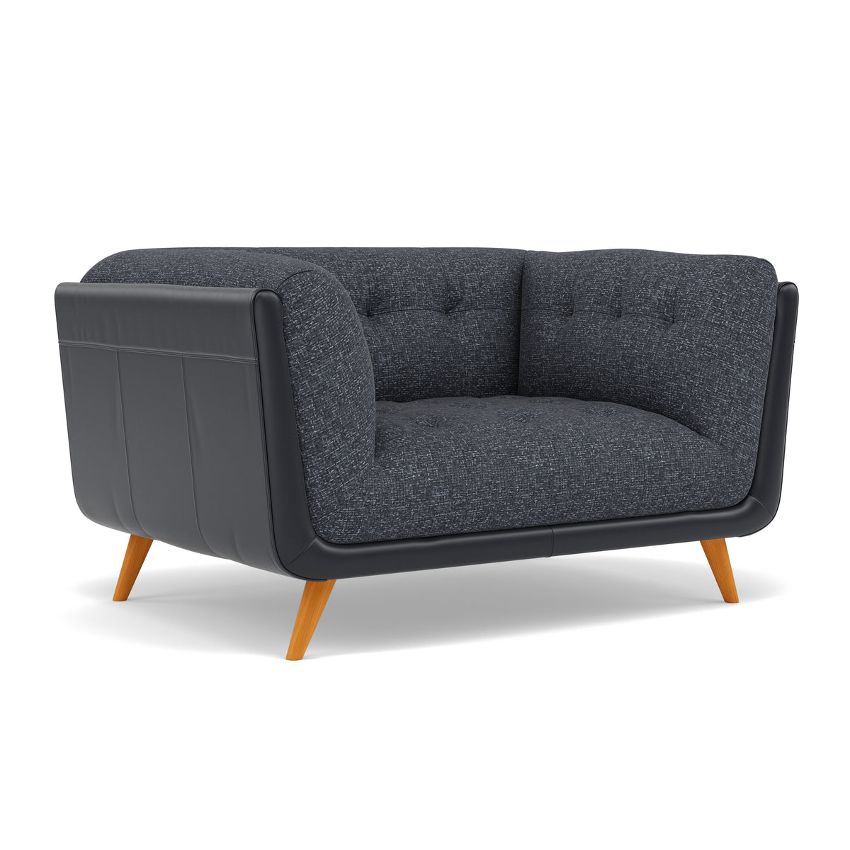 Siena Loveseat - 1.5 Seater Sofa F8 + Cat 60 — Hopsack Midnight 70005+Cat 60/24, gallery image 1