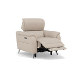 Sol Recliner Armchair - Power Recliner Armchair with Head Tilt F8 — Hopsack Natural 70002, gallery image 1