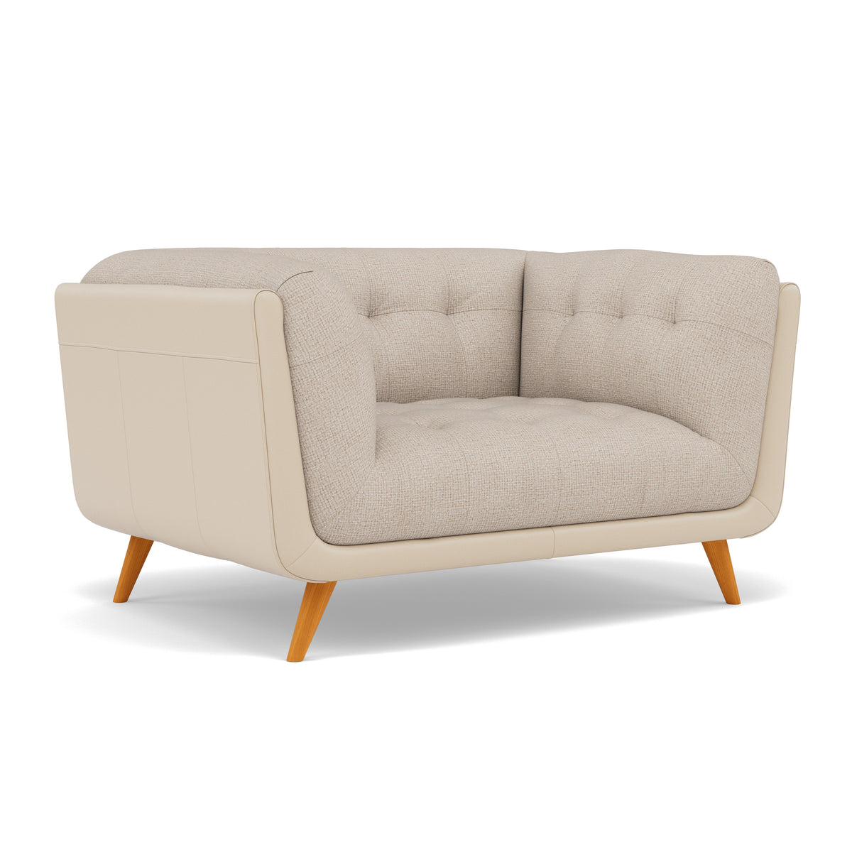 Siena Loveseat - 1.5 Seater Sofa F8 + Cat 60 — Hopsack Natural 70002+Cat 60/05, gallery image 1
