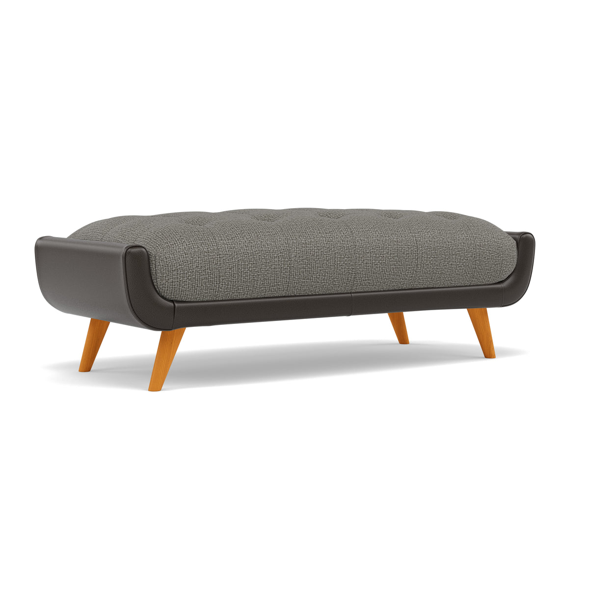 Siena Footstool - Large Footstool F8 + Cat 60 — Hopsack Platinum 70003+Cat 60/21, gallery image 1