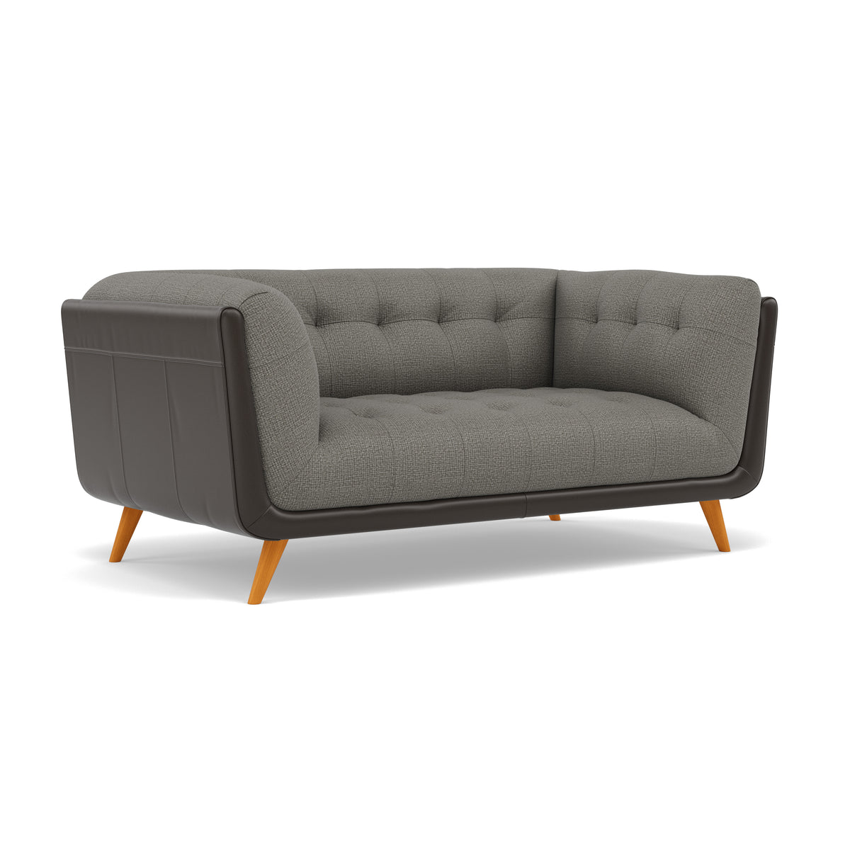 Siena 2 Seater Sofa - 2 Seater Sofa F8 + Cat 60 — Hopsack Platinum 70003+Cat 60/21, gallery image 1