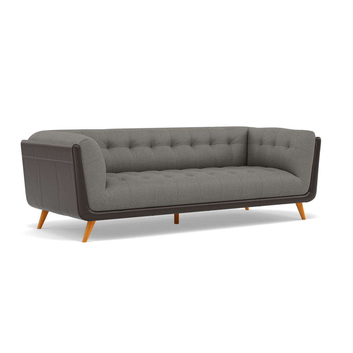 Siena 3 Seater Sofa - 2.5 Seater Sofa F8 + Cat 60 — Hopsack Platinum 70003+Cat 60/21, gallery image 1