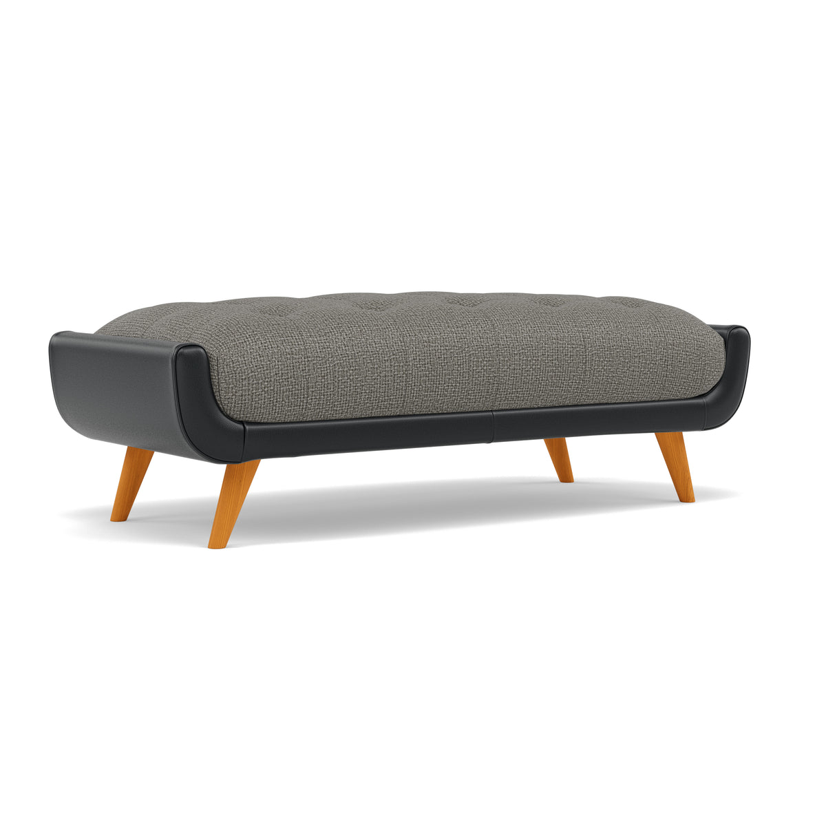 Siena Footstool - Large Footstool F8 + Cat 60 — Hopsack Platinum 70003+Cat 60/25, gallery image 1
