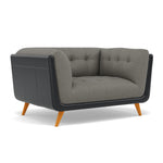 Siena Loveseat - 1.5 Seater Sofa F8 + Cat 60 — Hopsack Platinum 70003+Cat 60/25, gallery image 1
