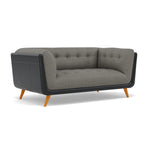 Siena 2 Seater Sofa - 2 Seater Sofa F8 + Cat 60 — Hopsack Platinum 70003+Cat 60/25, gallery image 1