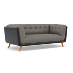 Siena Large 2 Seater Sofa - 2.2 Seater Sofa F8 + Cat 60 — Hopsack Platinum 70003+Cat 60/25, gallery image 1