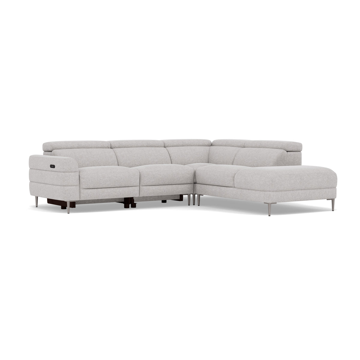 Hoy Corner Sofa - Combination 1 - Left Hand Facing Sofa Corner Group Fabric - Left Hand Facing — KB-1280-UK Darwin Silver, gallery image 1