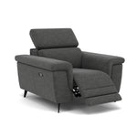 Sparta Recliner Armchair - Chair W/ Power Recliner W/ Ratchet Headrest Fabric - Power with Manual Headrest — KB-1281-UK Darwin Charcoal, gallery image 1