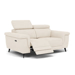 Sparta 2 Seater Recliner Sofa - 2 Str W/ 2 Power Recliner W/ 2 Ratchet Headrest Fabric - Power with Manual Headrest — KB-1285-UK Darwin Ivory, gallery image 1