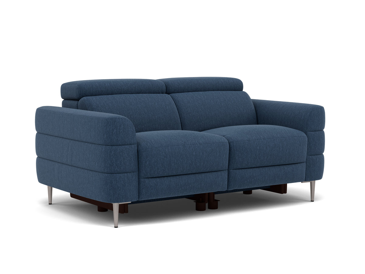 Hoy 2 Seater Sofa - 2 Str Static W/Manual Headrest Fabric — KB-1290-UK Amigo Navy, gallery image 1