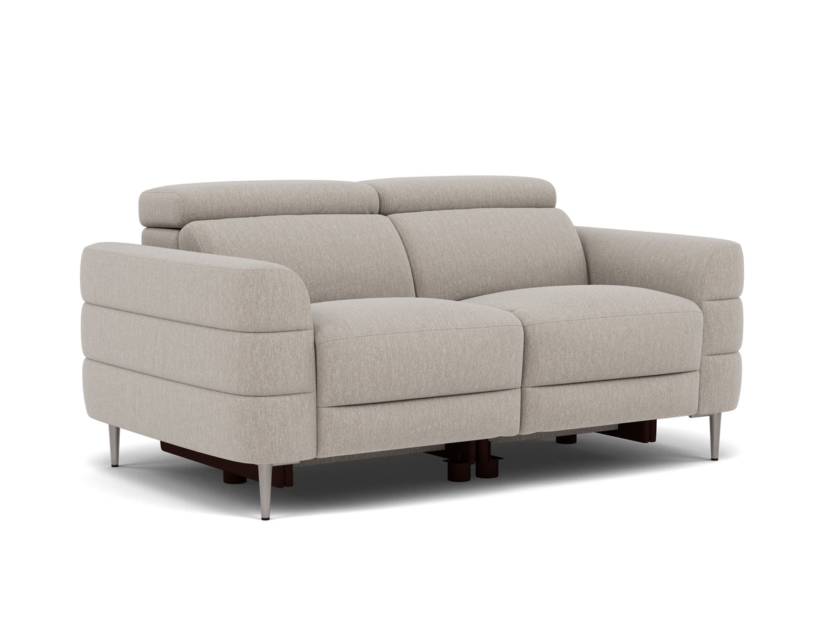 Hoy 2 Seater Sofa - 2 Str Static W/Manual Headrest Fabric — KB-1292-UK Amigo Dove, gallery image 1