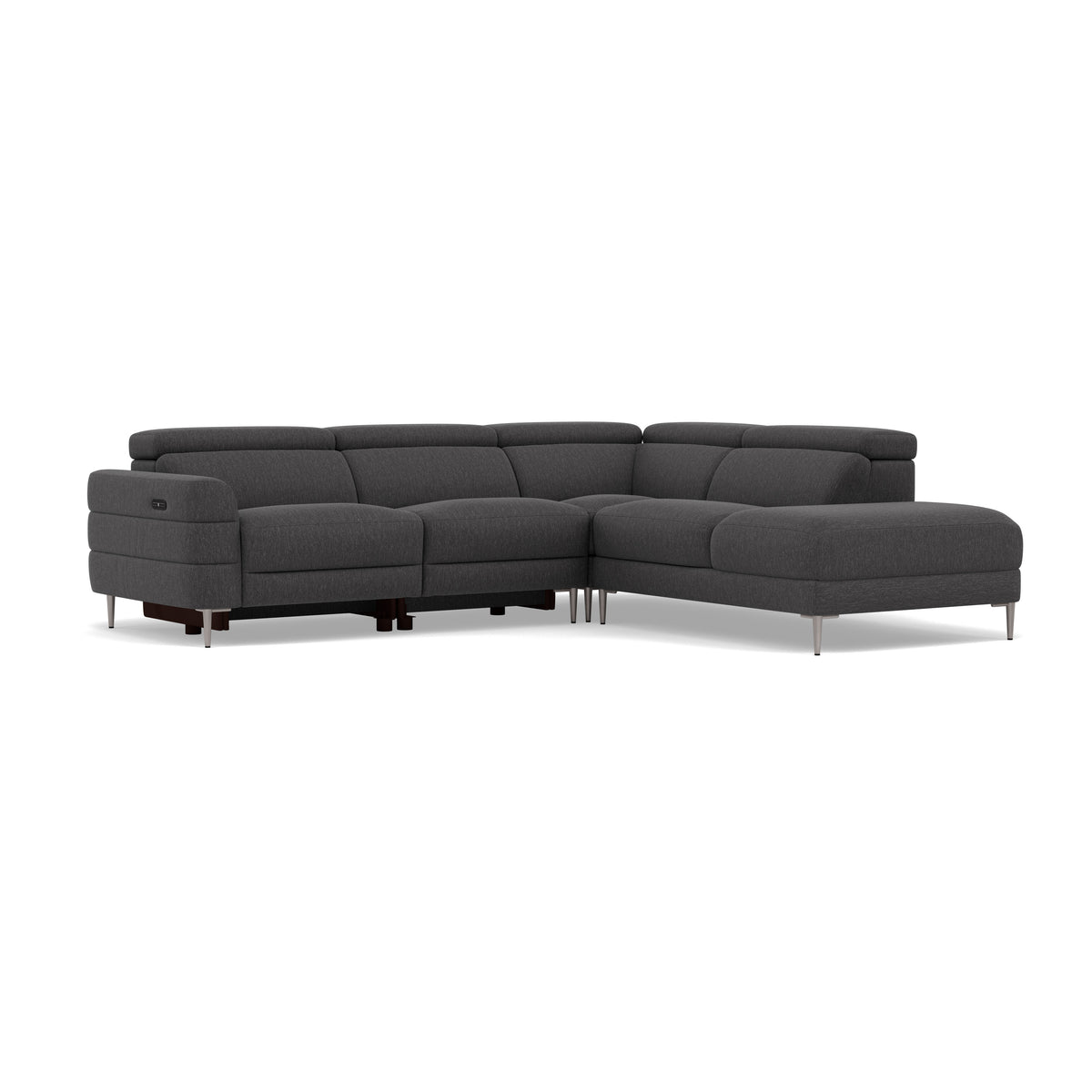 Hoy Corner Sofa - Combination 1 - Left Hand Facing Sofa Corner Group Fabric - Left Hand Facing — KB-1295-UK Amigo Coal, gallery image 1