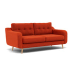 Phoebe 3 Seater Sofa - Large Sofa Standard Back Grade B — Plush Velvet Paprika / Natural, gallery image 1