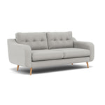 Phoebe 3 Seater Sofa - Large Sofa Standard Back Grade B — Plush Velvet Silver / Natural, gallery image 1