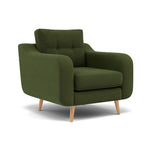 Phoebe Armchair - Chair Grade B — Plush Velvet Vine / Natural, gallery image 1