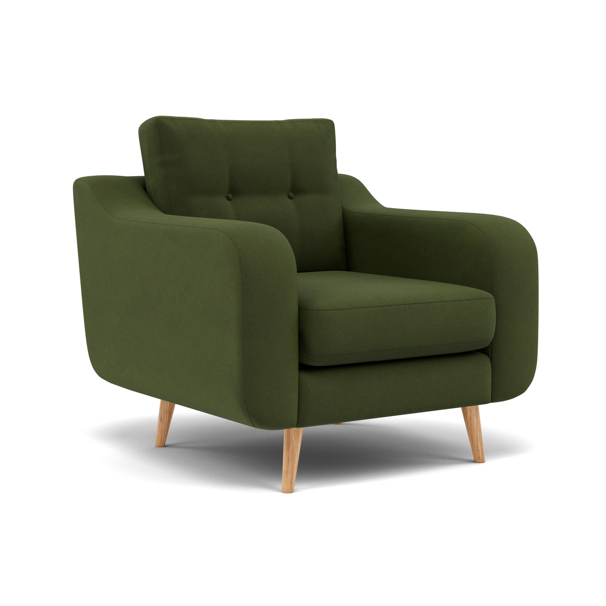Phoebe Armchair - Chair Grade B — Plush Velvet Vine / Natural, gallery image 1