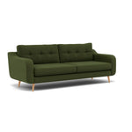 Phoebe 4 Seater Sofa - Extra Large Sofa Standard Back Grade B — Plush Velvet Vine / Natural, gallery image 1