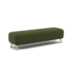 Phoebe Footstool - Medium Bench Stool Grade B — Plush Velvet Vine / Natural, gallery image 1