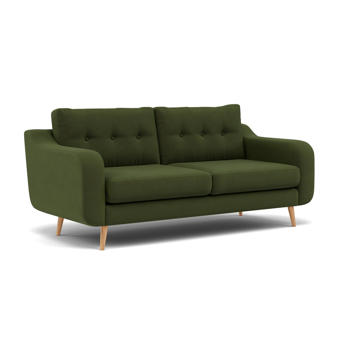 Phoebe 3 Seater Sofa - Large Sofa Standard Back Grade B — Plush Velvet Vine / Natural, gallery image 1