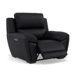 Echo Recliner Armchair - Power Recliner Chair Lumber Support Cat 25S - Power With Power Headrest Footrest Lumbar & USB — NCS-023C BLACK, gallery image 1