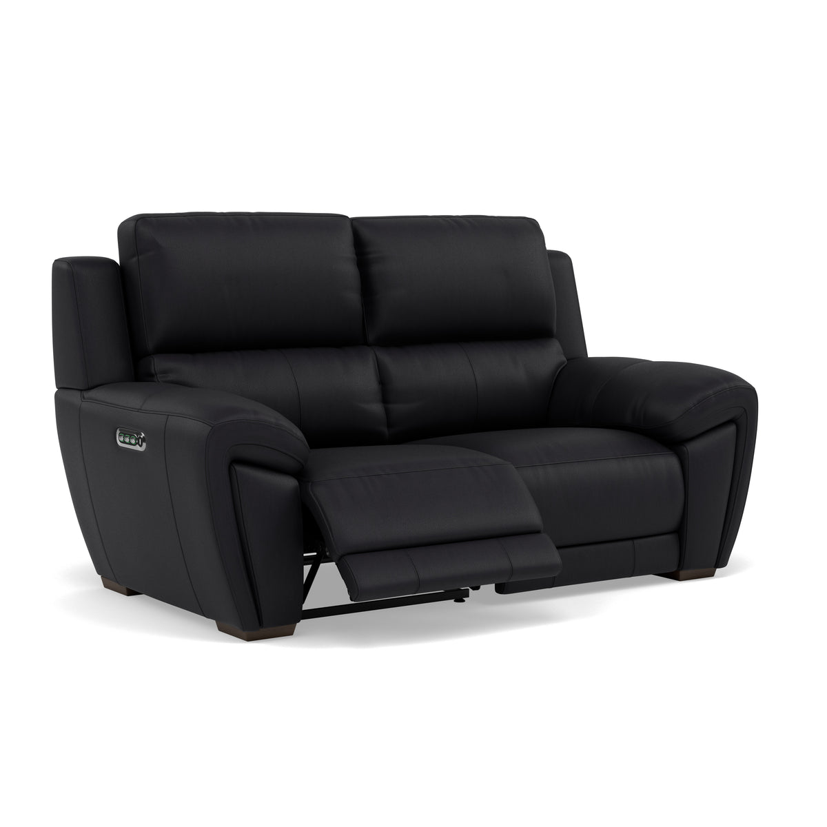 Echo 2 Seater Recliner Sofa - 2 Seater 2 Power Recliners Lumber Support Cat 25S - Power With Power Headrest Footrest Lumbar & USB — NCS-023C BLACK, gallery image 1
