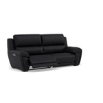 Echo 3 Seater Recliner Sofa - 2.5 Seater Sofa 2 Power Recliners Cat 25S - Power Recliner Power Footrest Headrest & USB — NCS-023C BLACK, gallery image 1
