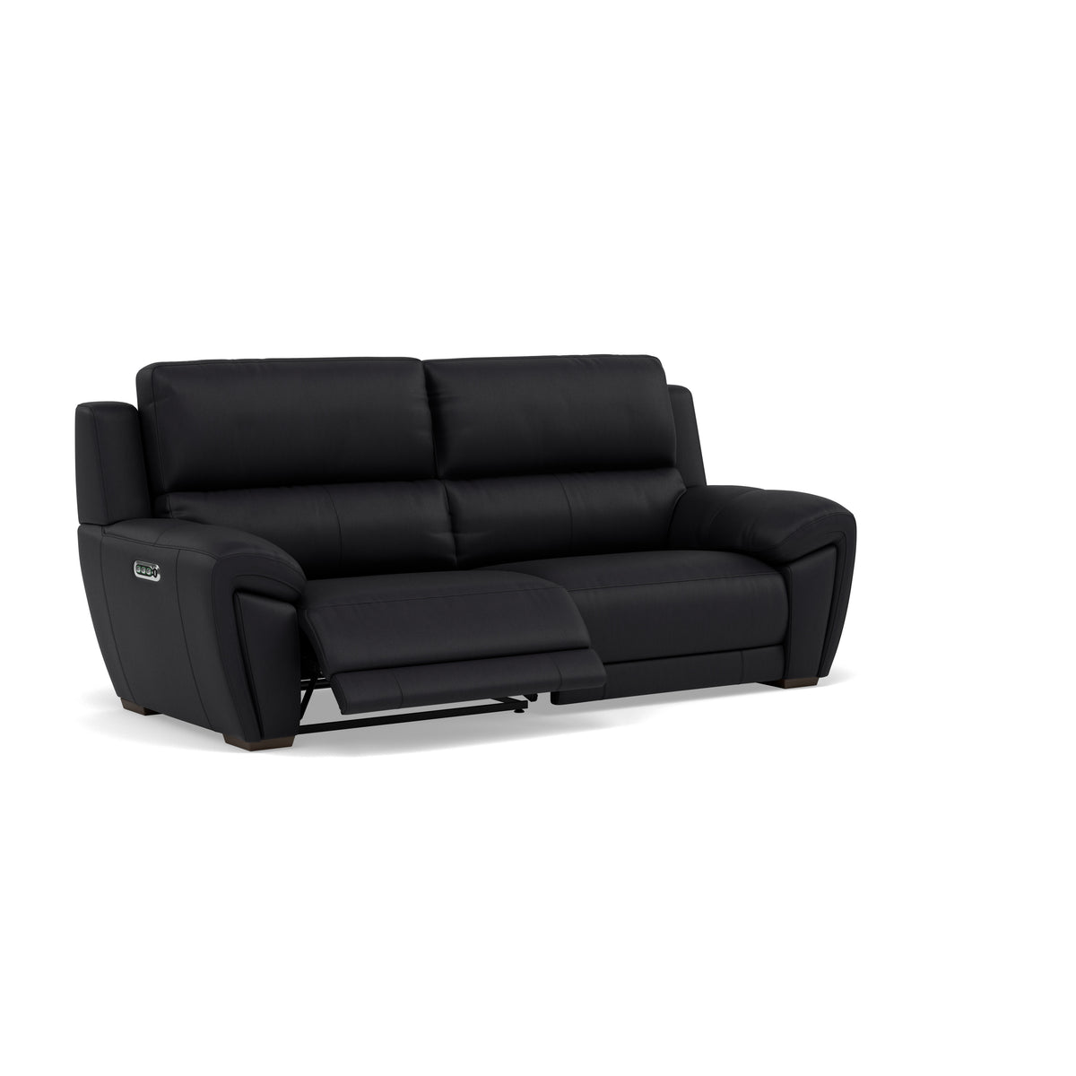 Echo 3 Seater Recliner Sofa - 2.5 Seater Sofa 2 Power Recliners Cat 25S - Power Recliner Power Footrest Headrest & USB — NCS-023C BLACK, gallery image 1